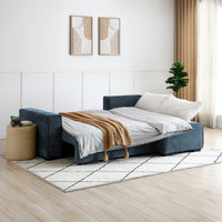 Harrison Corner Sofa Bed - Navy