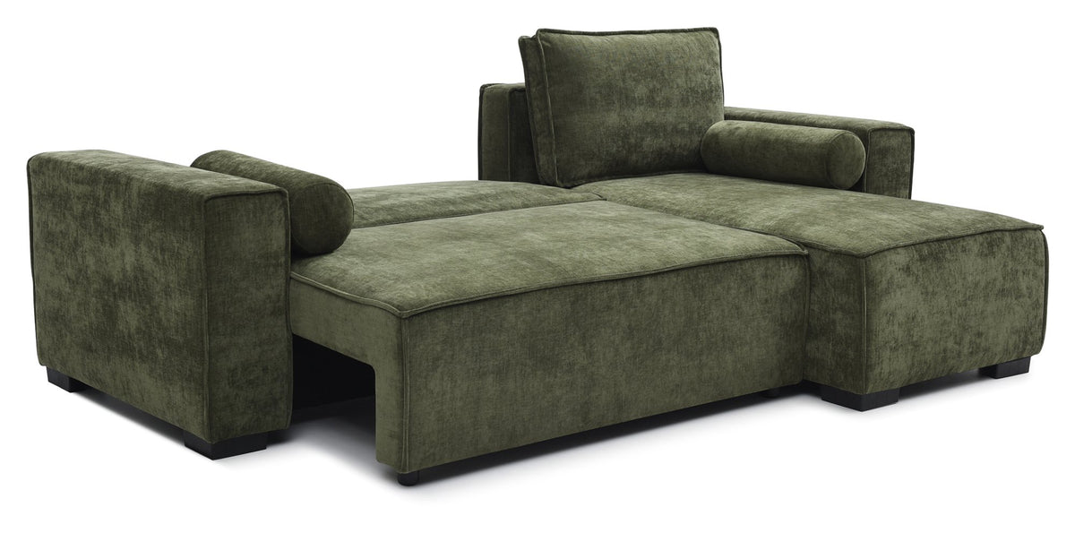 Harrison Corner Sofa Bed - Olive