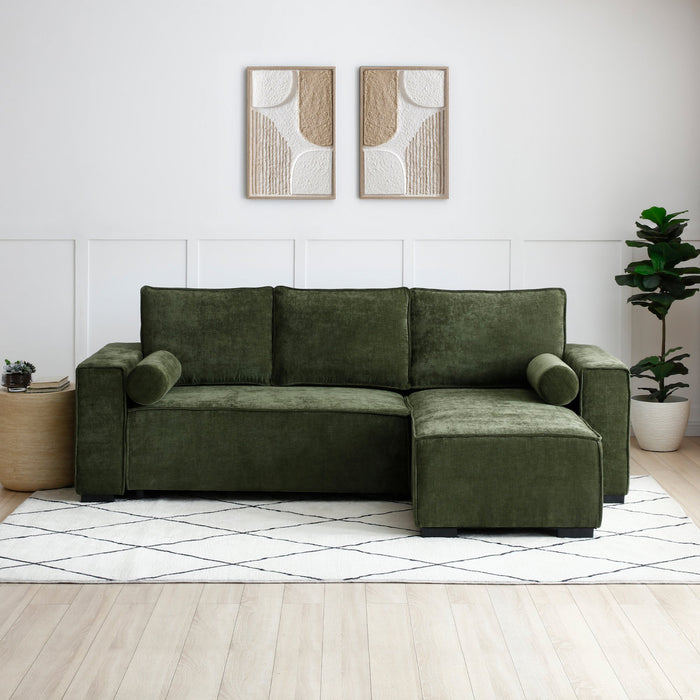 Harrison Corner Sofa Bed - Olive