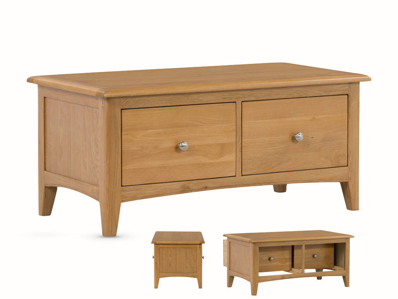*CLEARANCE* Kilkenny Oak 2 Drawer Coffee Table
