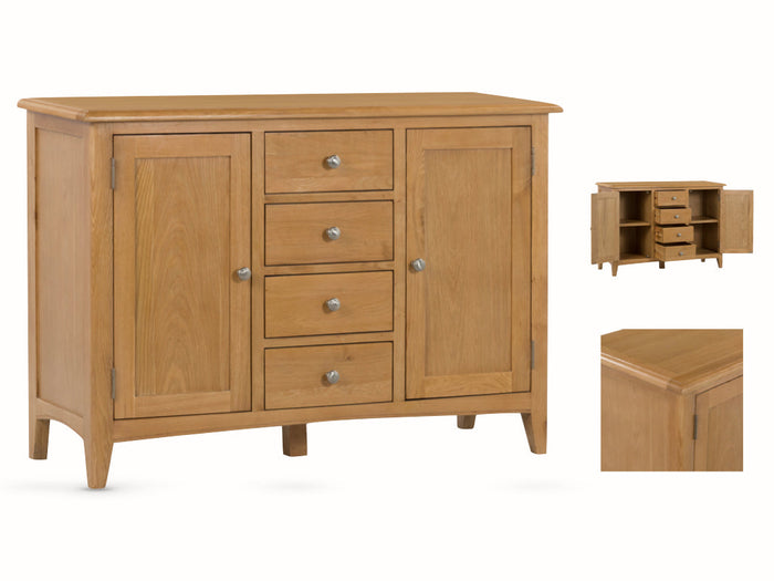 *CLEARANCE* Kilkenny Oak 4 Drawer Sideboard