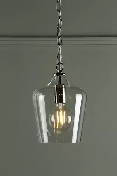 Laura Ashley - Ockley 1 Light Pendant - Clear Glass