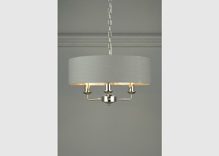 Laura Ashley - Sorrento Lighting Collection - Nickel and Charcoal