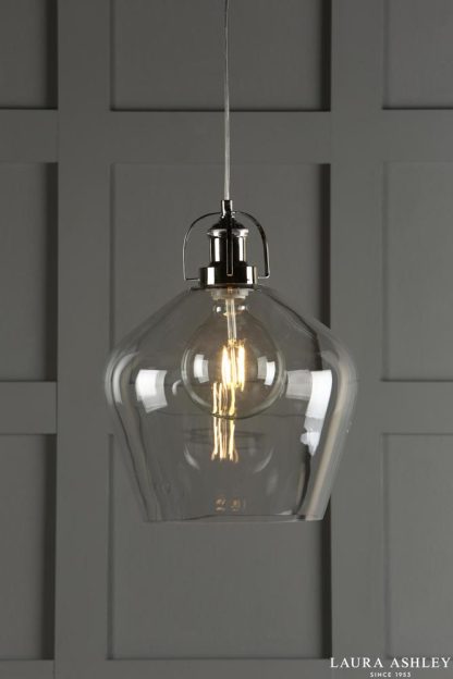 Laura Ashley - Rye 1 Light Pendant - Clear Glass