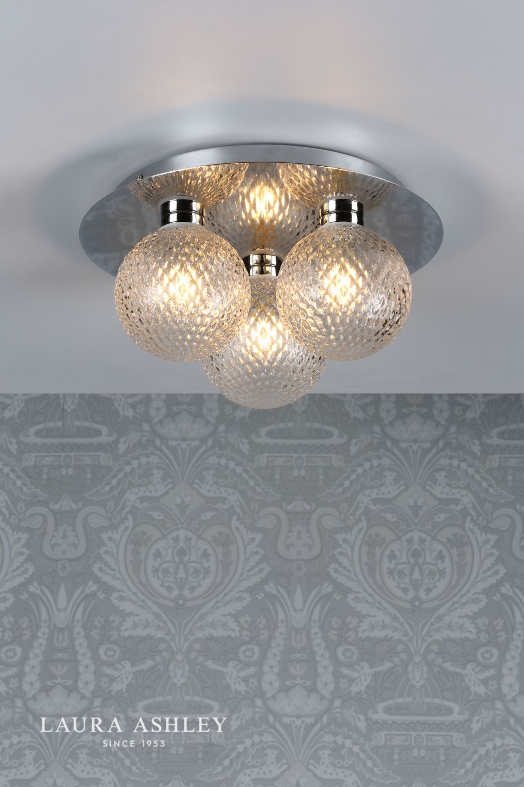 Laura Ashley - Prague Bathroom Wall Lights - Polished Chrome