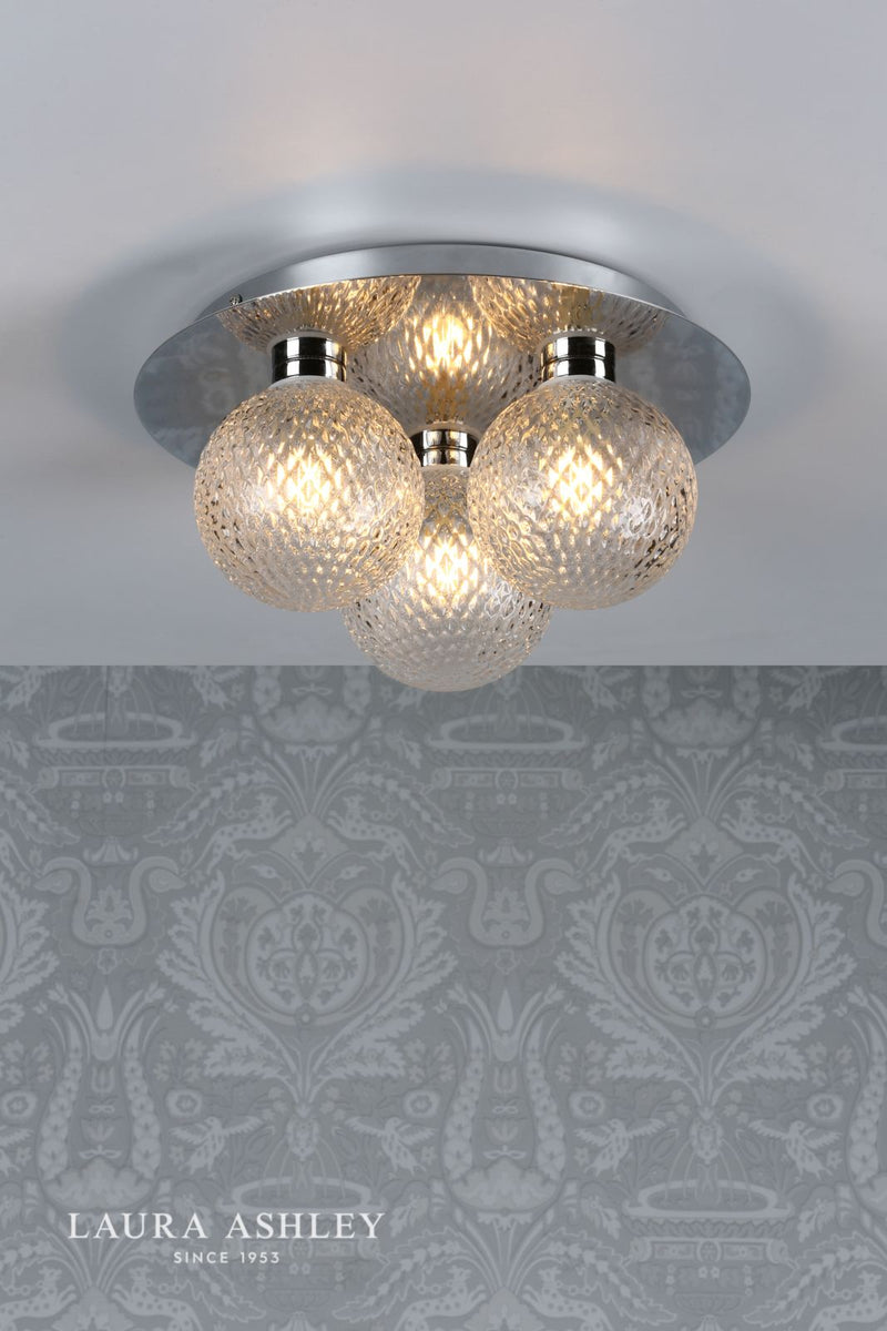 Laura Ashley - Prague Bathroom Wall Lights - Polished Chrome