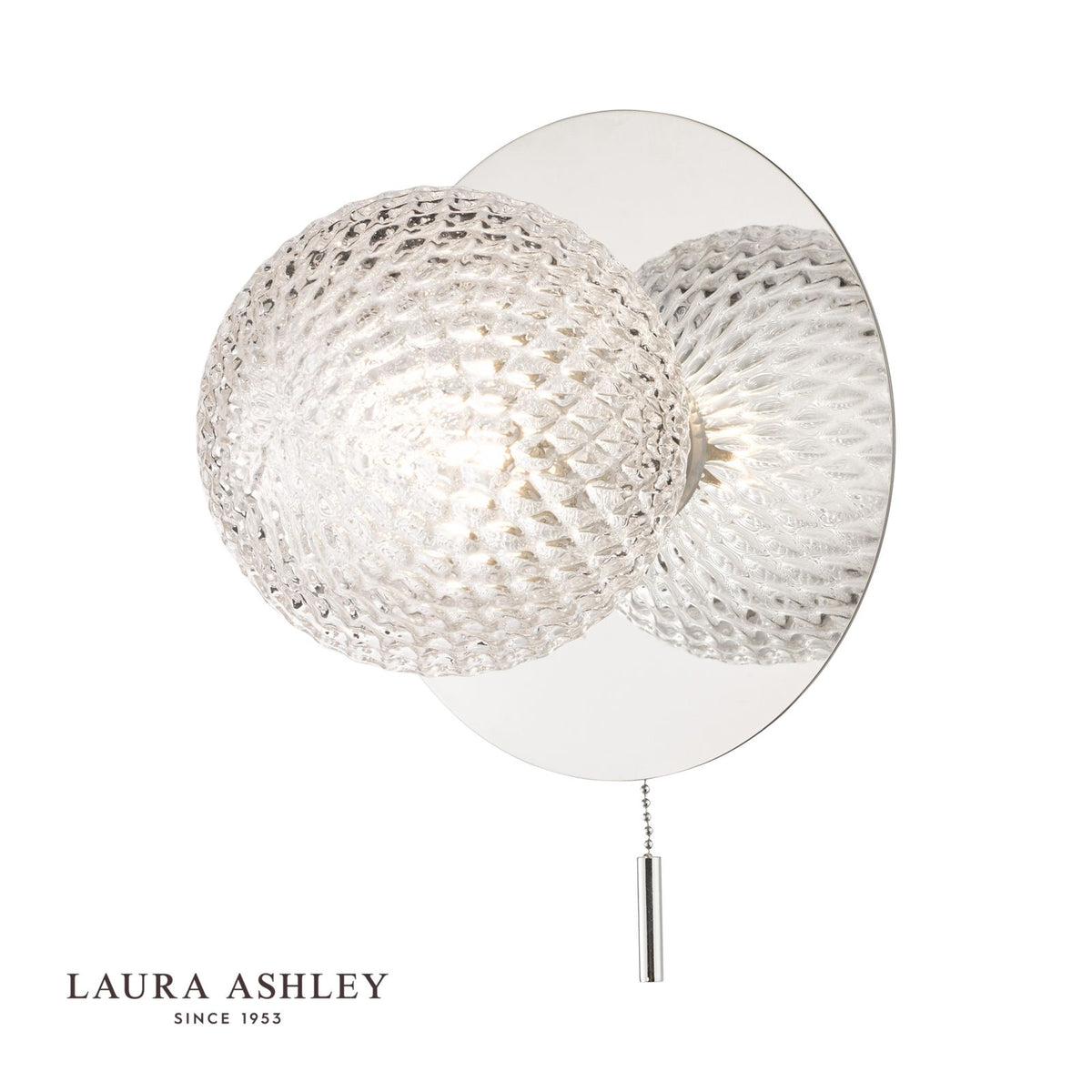 Laura Ashley - Prague Bathroom Wall Lights - Polished Chrome