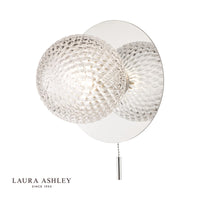Laura Ashley - Prague Bathroom Wall Lights - Polished Chrome