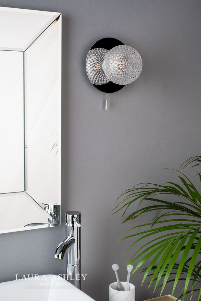 Laura Ashley - Prague Bathroom Wall Lights - Polished Chrome