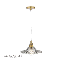 Laura Ashley - Pippa 1 Light Pendant - Smoked Glass