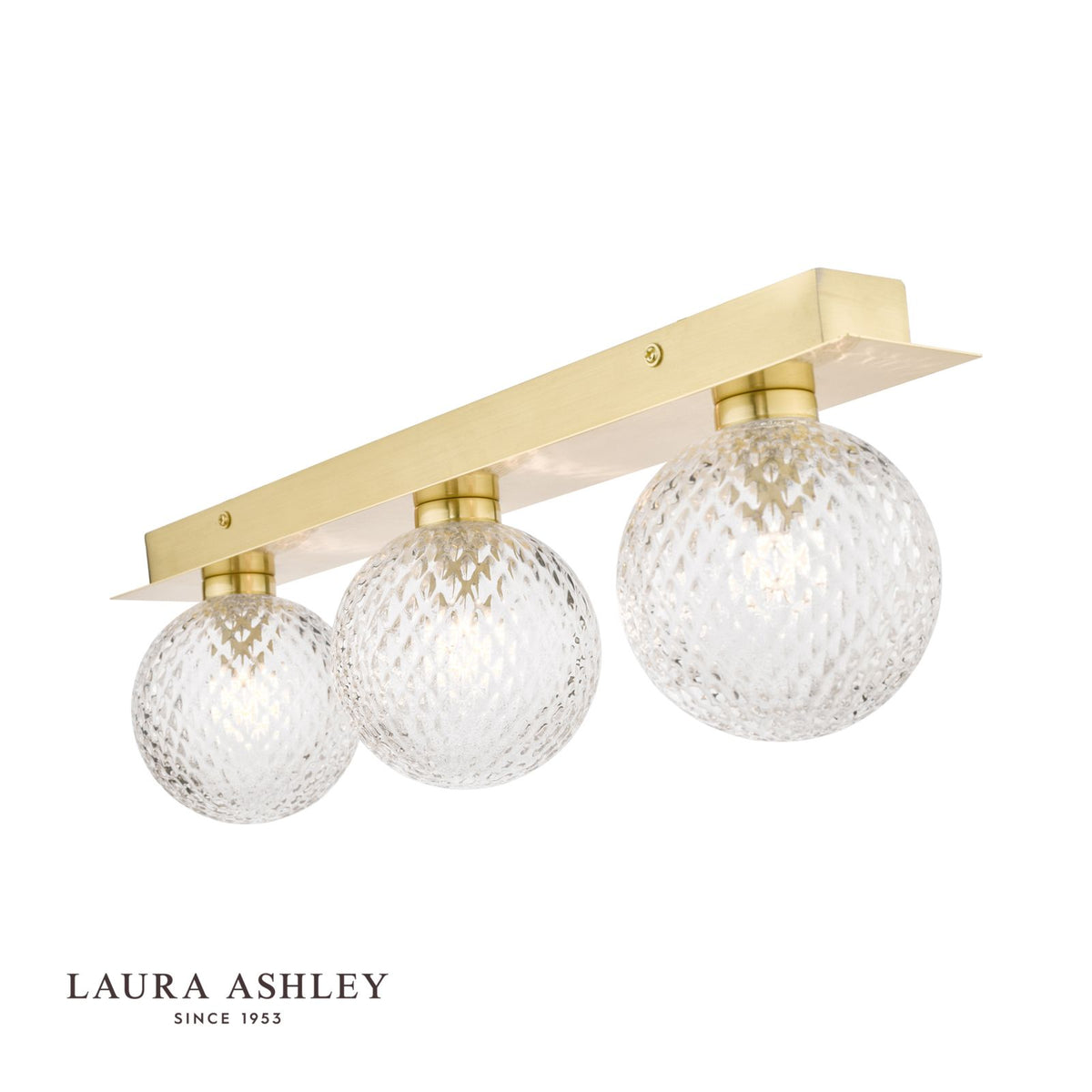 Laura Ashley - Prague Bathroom Wall Lights - Satin Brass