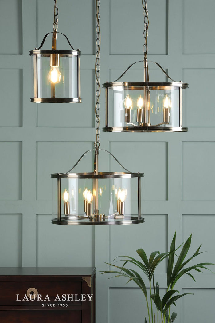Laura Ashley - Harrington 5 Light Pendant - Antique Brass