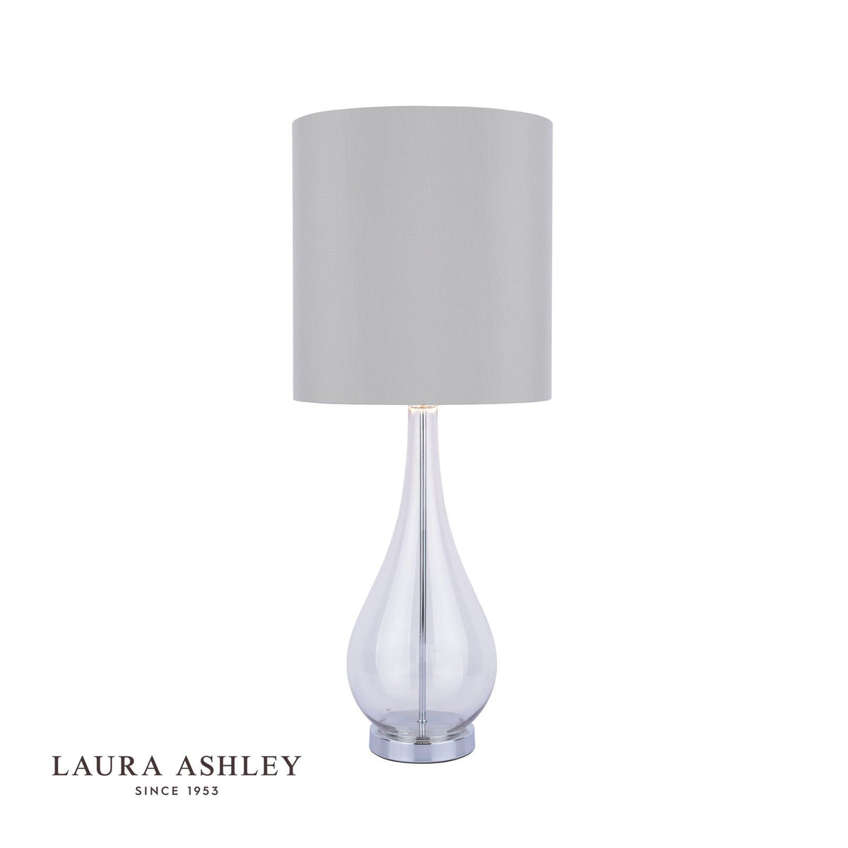 Laura Ashley - Bronant Table Lamp - Polished Chrome and Smoked Glass