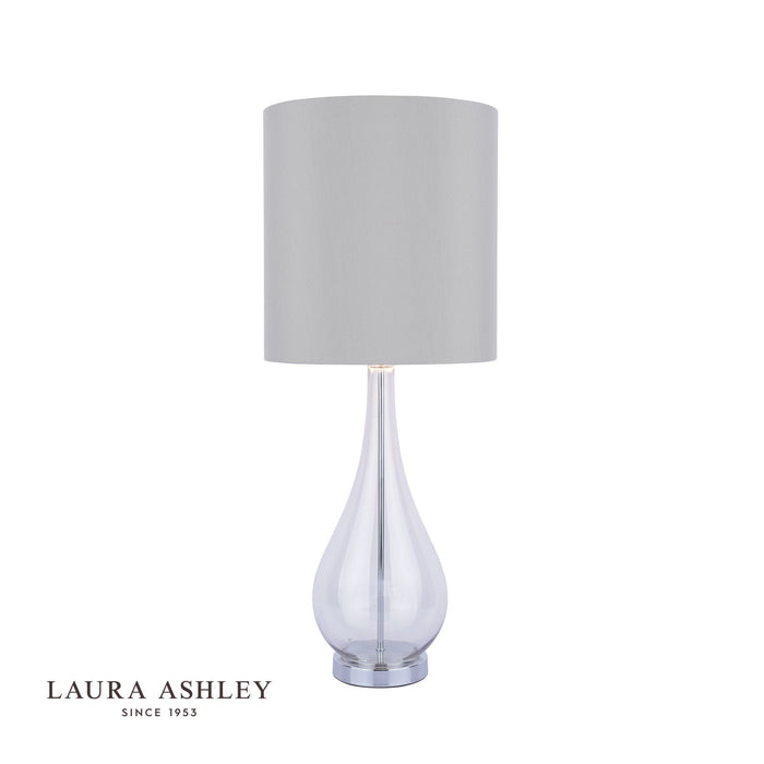 Laura Ashley - Bronant Table Lamp - Polished Chrome and Smoked Glass