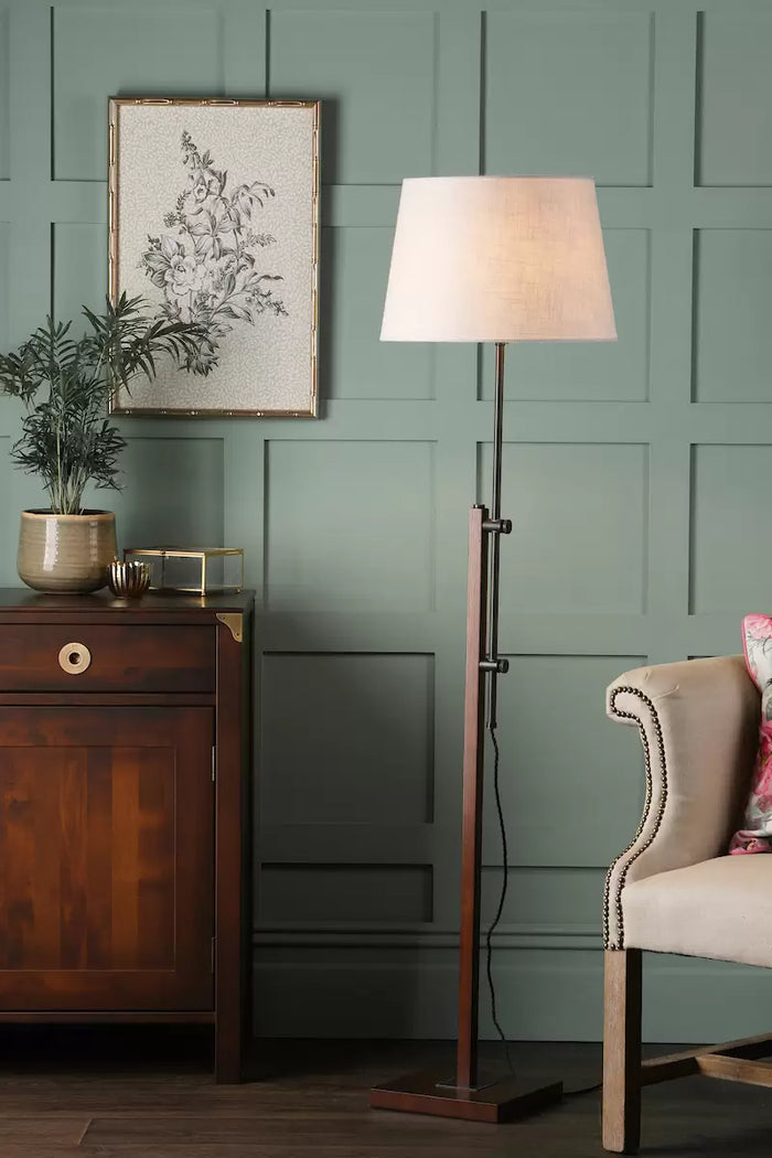 Laura Ashley - Burdale Floor Lamp Base - Dark Stained Ash Wood