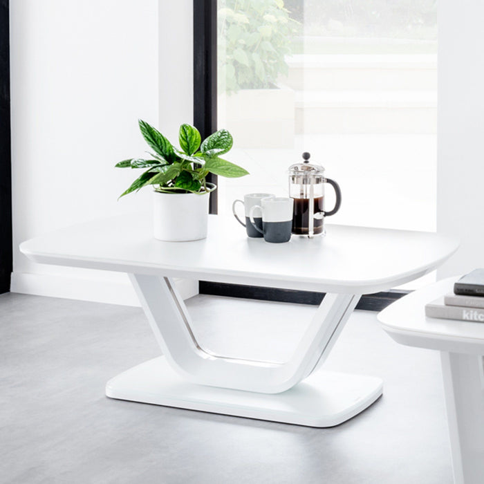 Lazzaro  High Gloss White Living Collection - Coffee Table *LIMITED STOCK AVAILABLE*