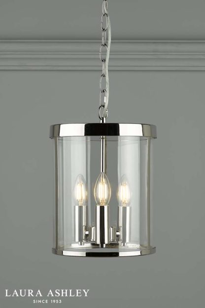 Laura Ashley - Selbourne 1 Light Pendant - Polished Nickel
