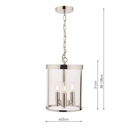 Laura Ashley - Selbourne 1 Light Pendant - Polished Nickel