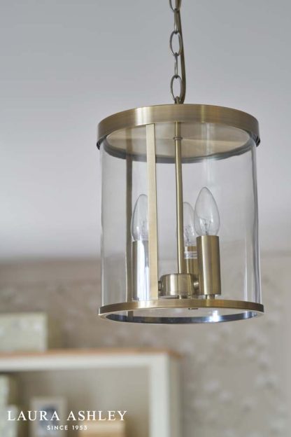 Laura Ashley - Selbourne 1 Light Pendant - Antique Brass