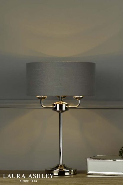 Laura Ashley - Sorrento Lighting Collection - Nickel and Charcoal