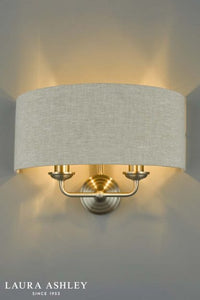 Laura Ashley - Sorrento Lighting Collection - Satin Nickel and Natural
