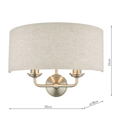 Laura Ashley - Sorrento Lighting Collection - Satin Nickel and Natural