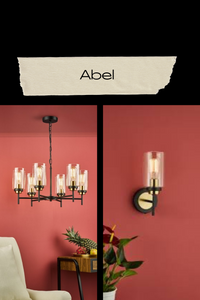 Abel Lighting Collection - Satin Black and Glass