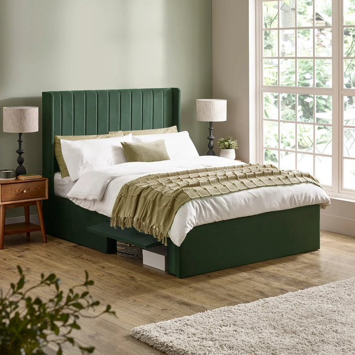Leila Dual Storage Door Beds - Bottle Green