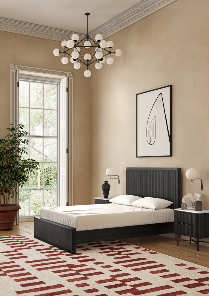 Luna Bedroom Collection - Marble/Black