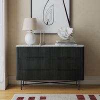Luna Bedroom Collection - Marble/Black