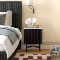 Luna Bedroom Collection - Marble/Black