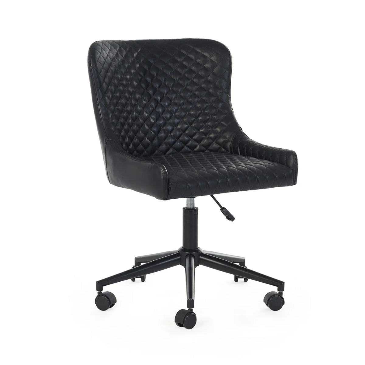 Luxe Office Chair - Black Faux Leather
