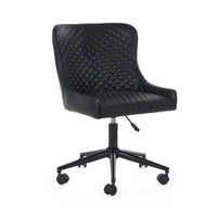 Luxe Office Chair - Black Faux Leather