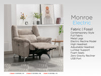 Monroe Electric Upholstery Collection - Fossil