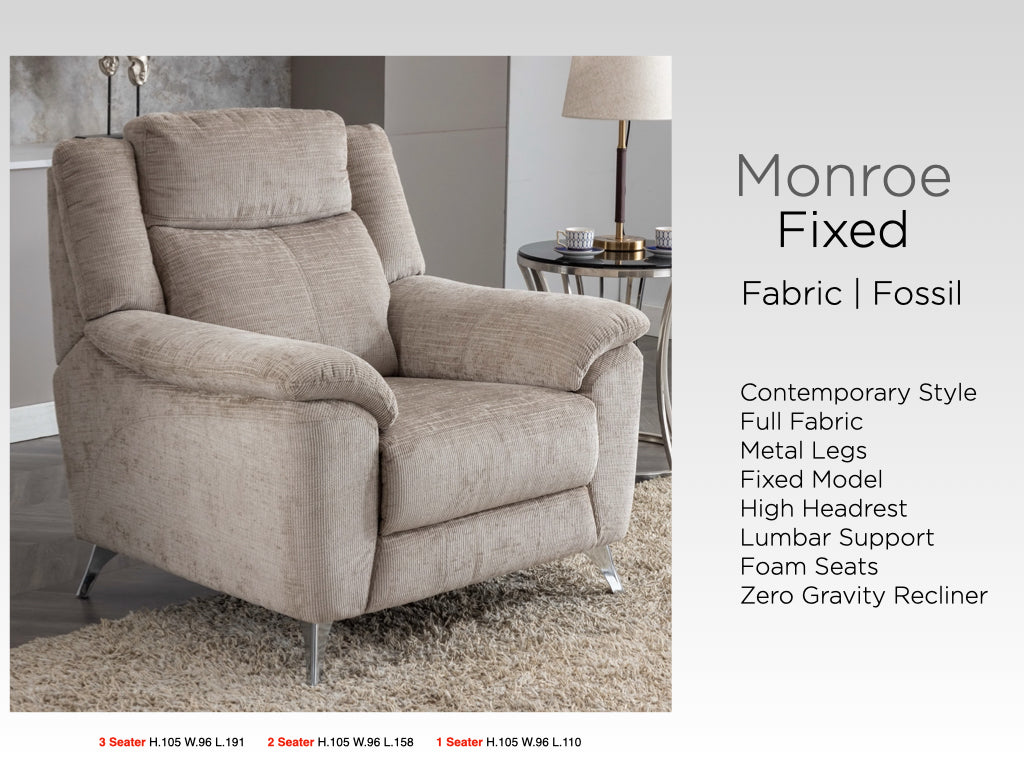 Monroe Electric Upholstery Collection - Fossil