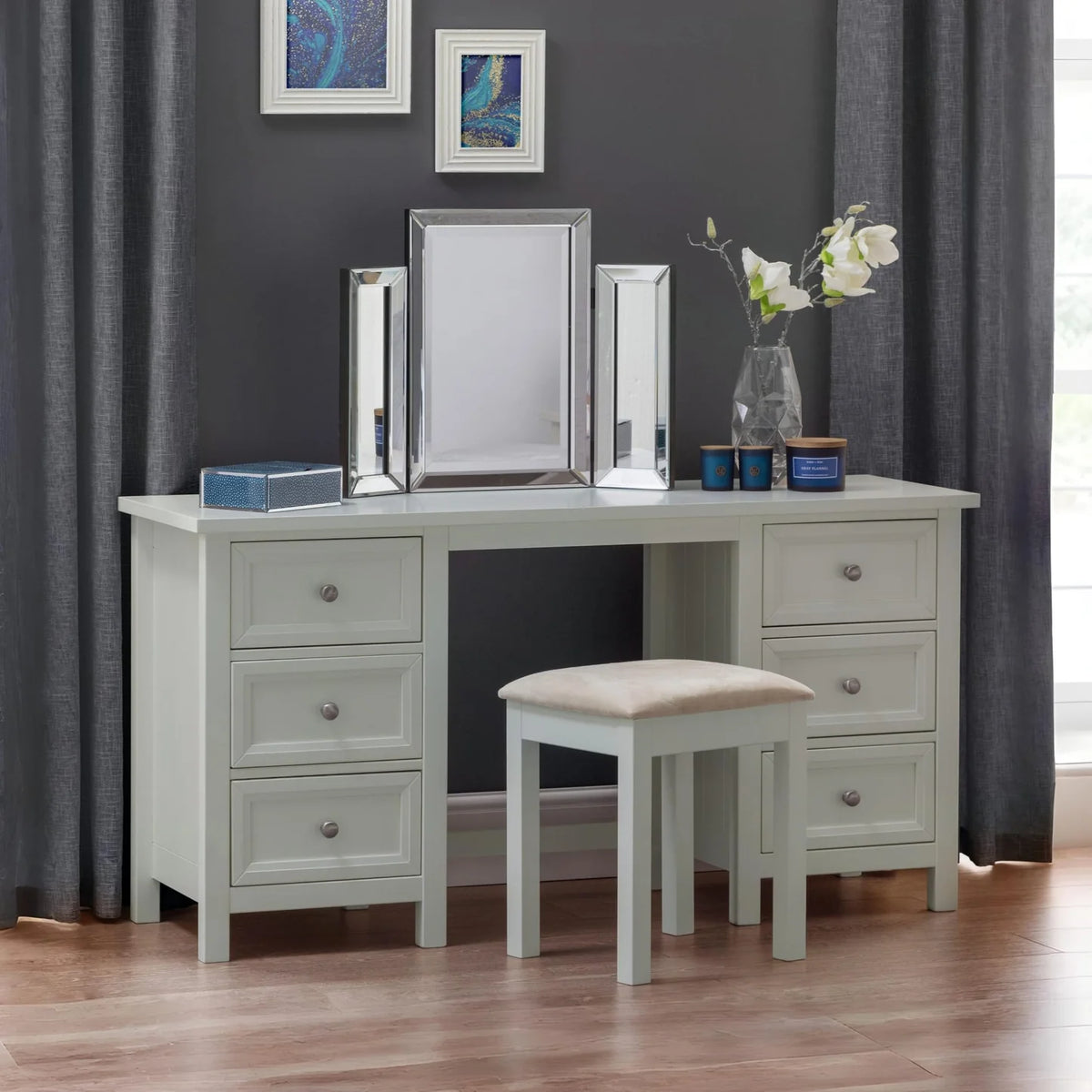 Maine Bedroom Collection - Dove Grey