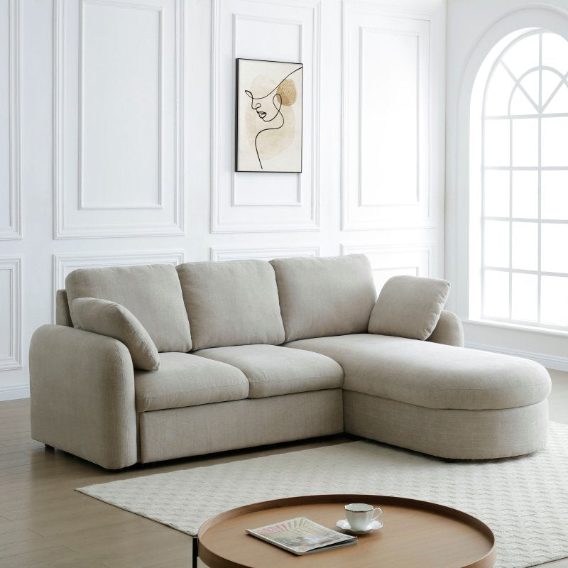 Mallory Corner Sofa Bed - Taupe