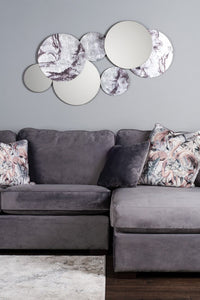 Meco Rectangle Mirror Black Marble Effect 120 x 70cm