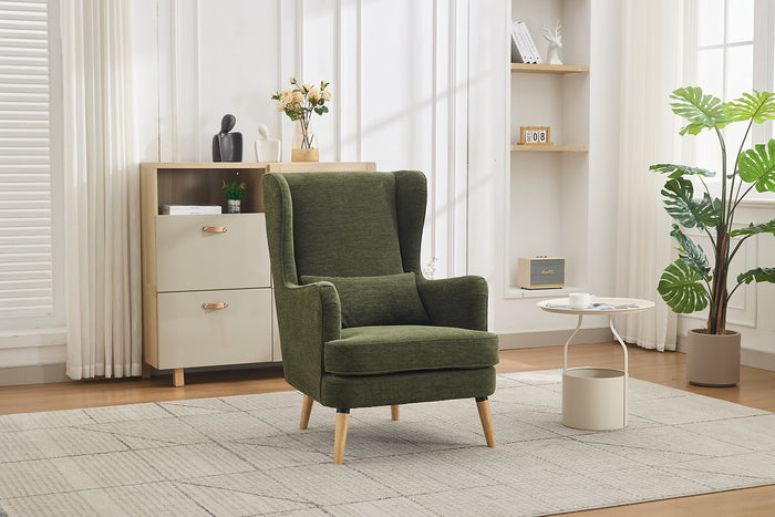 Mila Fireside Chair - Dark Green