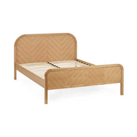 Milo Chevron Oak Bed