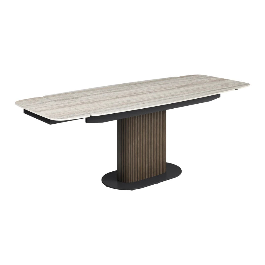 Modena Living and Dining - Ivory/Travertine/Walnut