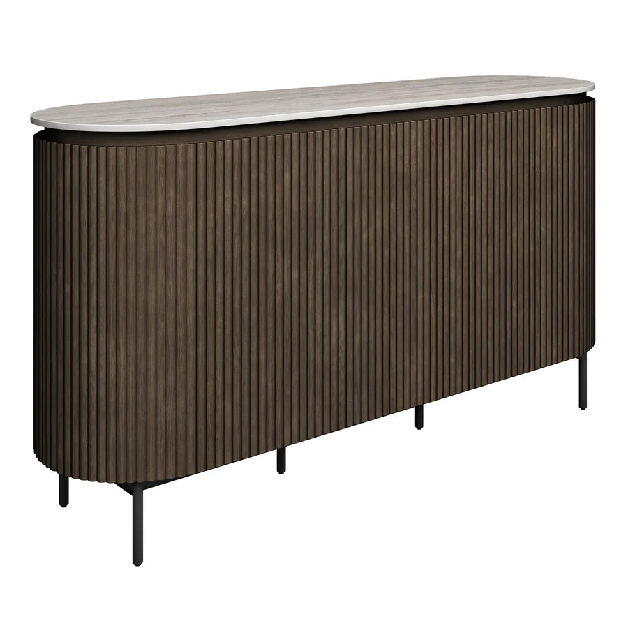 Modena Living and Dining - Ivory/Travertine/Walnut