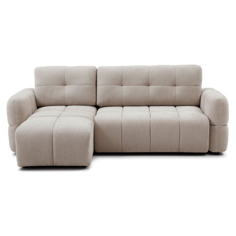 Morgan Quilted Corner Sofa Bed - Taupe