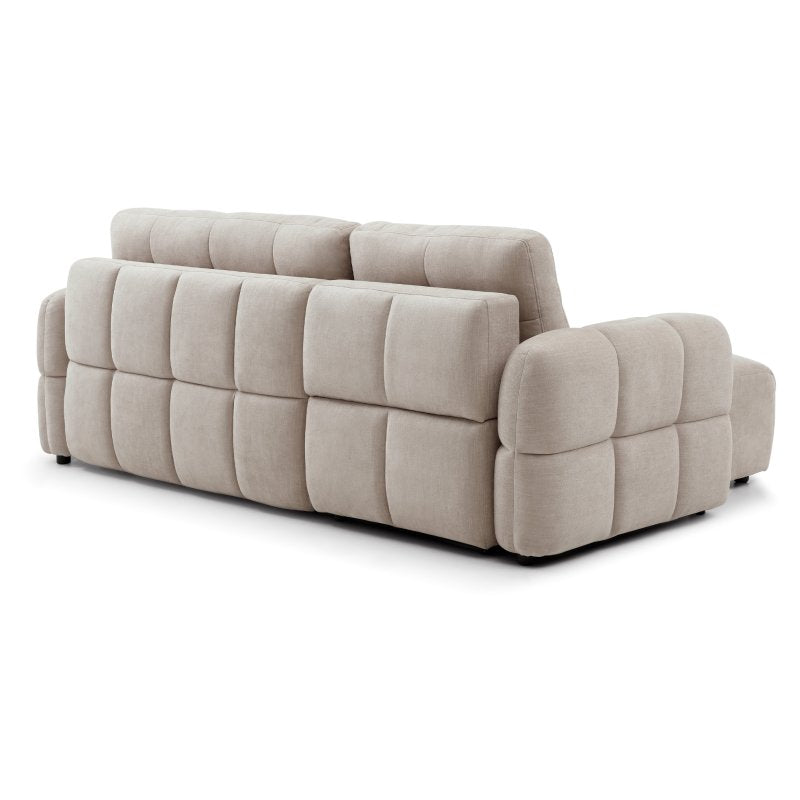 Morgan Quilted Corner Sofa Bed - Taupe