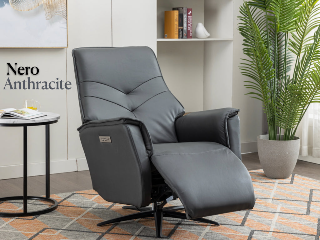 Nero Swivel Electric Chair - Anthracite