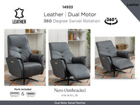 Nero Swivel Electric Chair - Anthracite