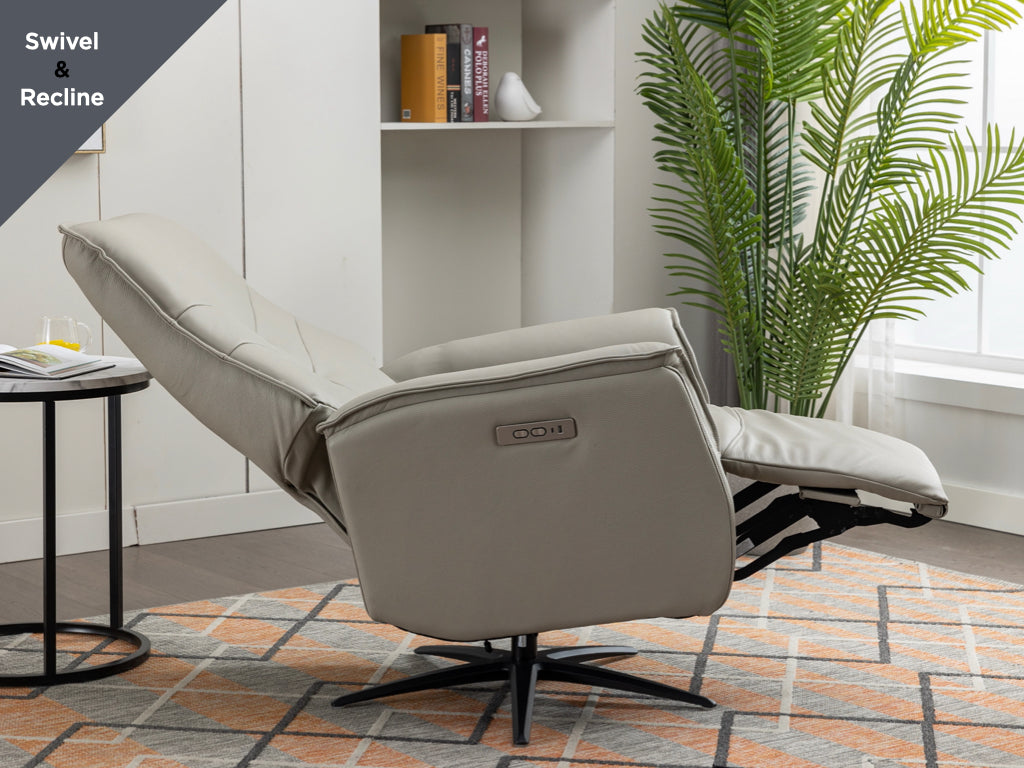 Nero Swivel Electric Chair - Moon