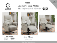 Nero Swivel Electric Chair - Moon