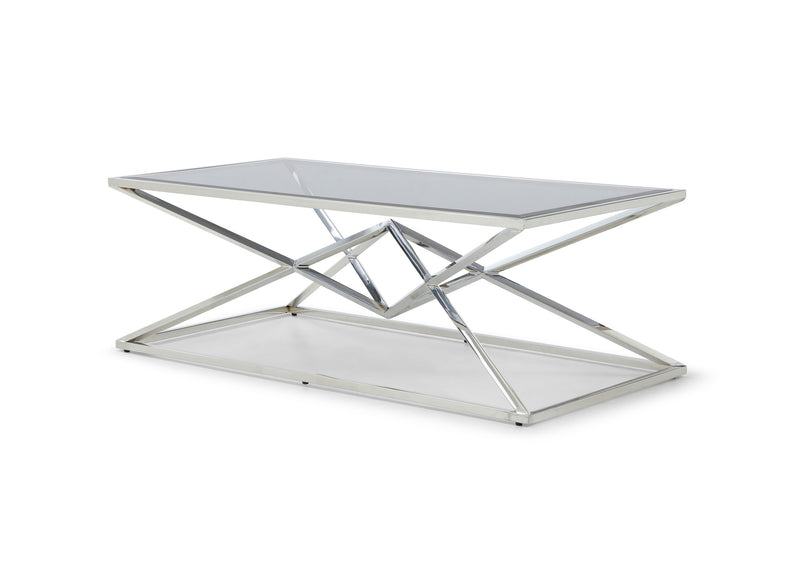 Nova Occasional Tables - Polished Stainless Steel/Tinted Glass