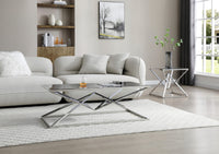 Nova Occasional Tables - Polished Stainless Steel/Tinted Glass